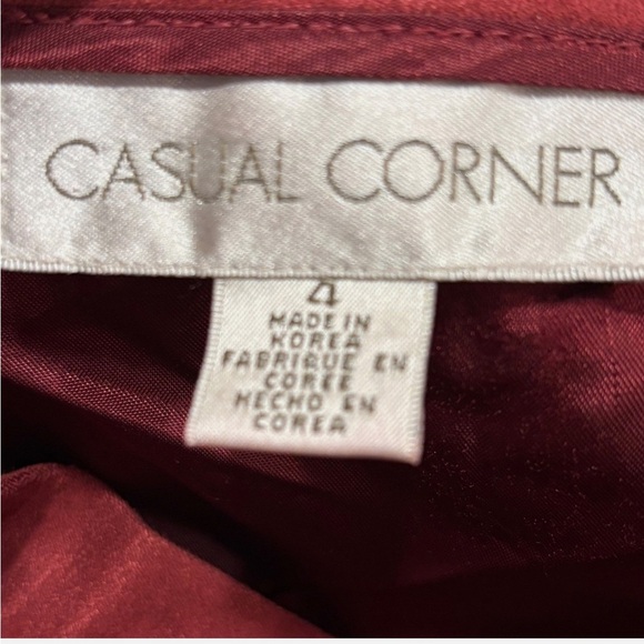 VTG Skirt Faux Suede Feel Flare Swing Hem Aline Midi Merlot Burgundy 4 Y2K - Picture 4 of 5